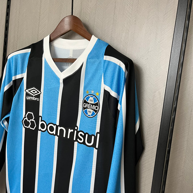 Camisa Grêmio Titular 24/25 - Versão Torcedor Manga Longa - Lançamento