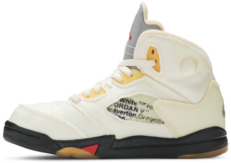 Off-White x Air Jordan 5 Retro SP PS 'Sail'